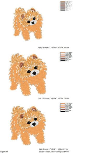Playing little Spitz Puppy Dog Mama kitchen dish towel pet animal kids machine embroidery designs ITH