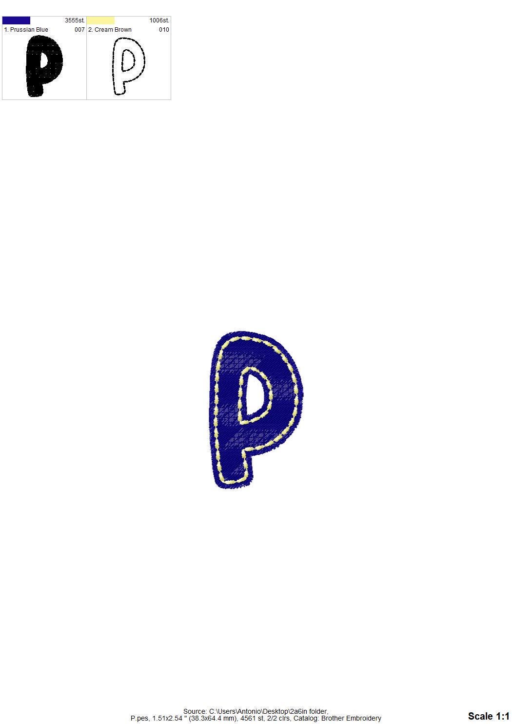 Fill stitch Melany FONT with hand-stitch look top machine embroidery designs kids fancy Alphabet