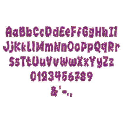 Fill stitch Melany FONT with hand-stitch look top machine embroidery designs kids fancy Alphabet