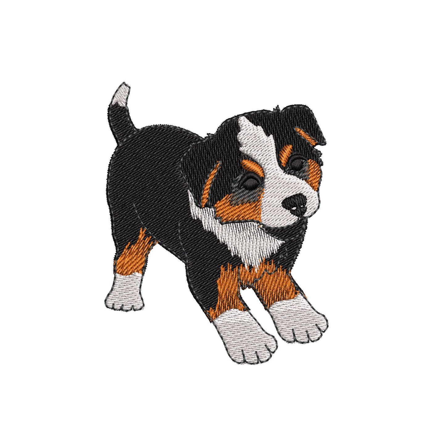 Cute Playing Australian Shepherd Puppy Dog Mama kitchen dish towel pet animal kids machine embroidery designs ITH