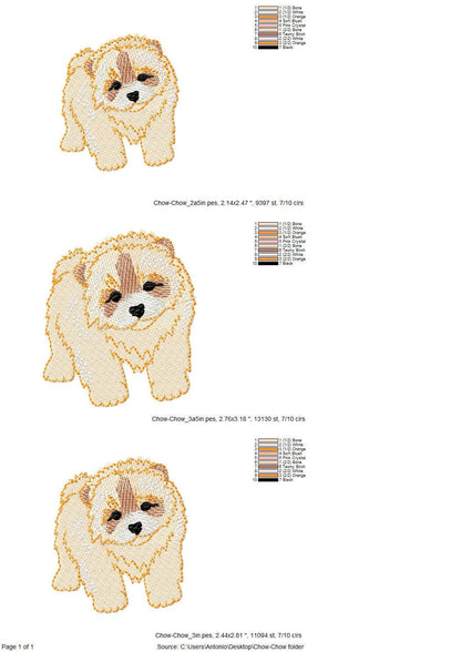 Cute Playing Little Chow Chow Puppy Dog Mama kitchen dish towel pet animal kids machine embroidery designs ITH project simply in the hoop