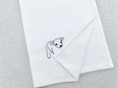 Playing Little Lamb Baby Sheep kitchen dish towel Farm animal kids machine embroidery designs ITH