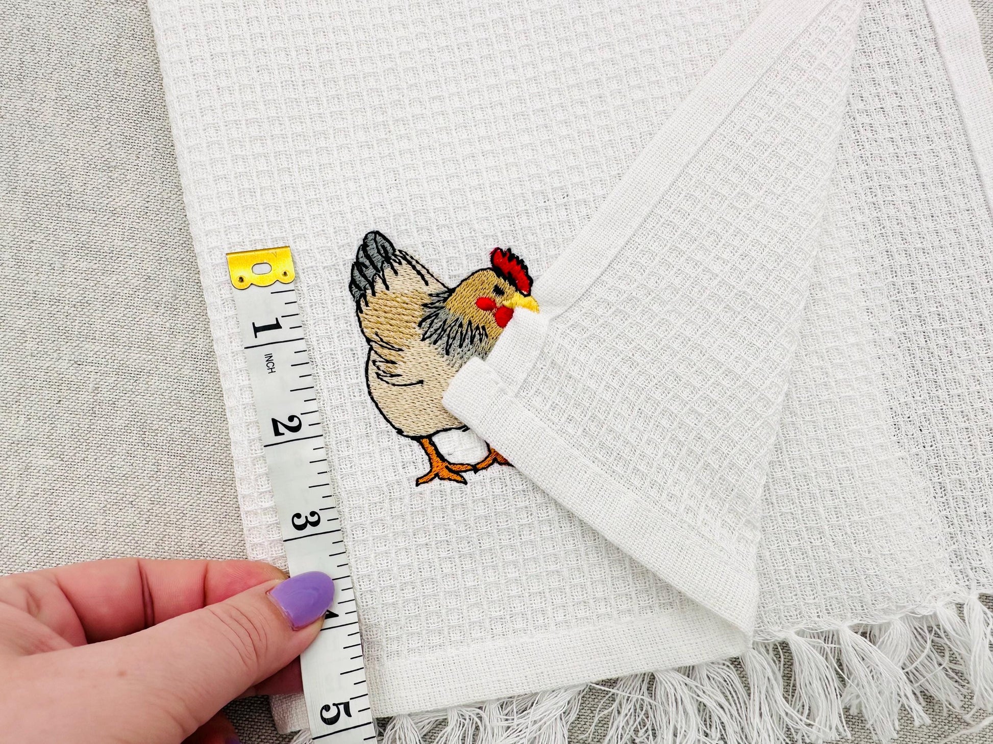 Cute Playing Chicken Animal Thief kitchen dish towel Farm bird Chicken Mama machine embroidery designs ITH