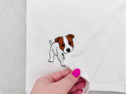 Playing Staffordshire Staffy Stafford Puppy Dog kitchen dish towel animal machine embroidery designs ITH