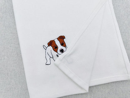 Playing Staffordshire Staffy Stafford Puppy Dog kitchen dish towel animal machine embroidery designs ITH