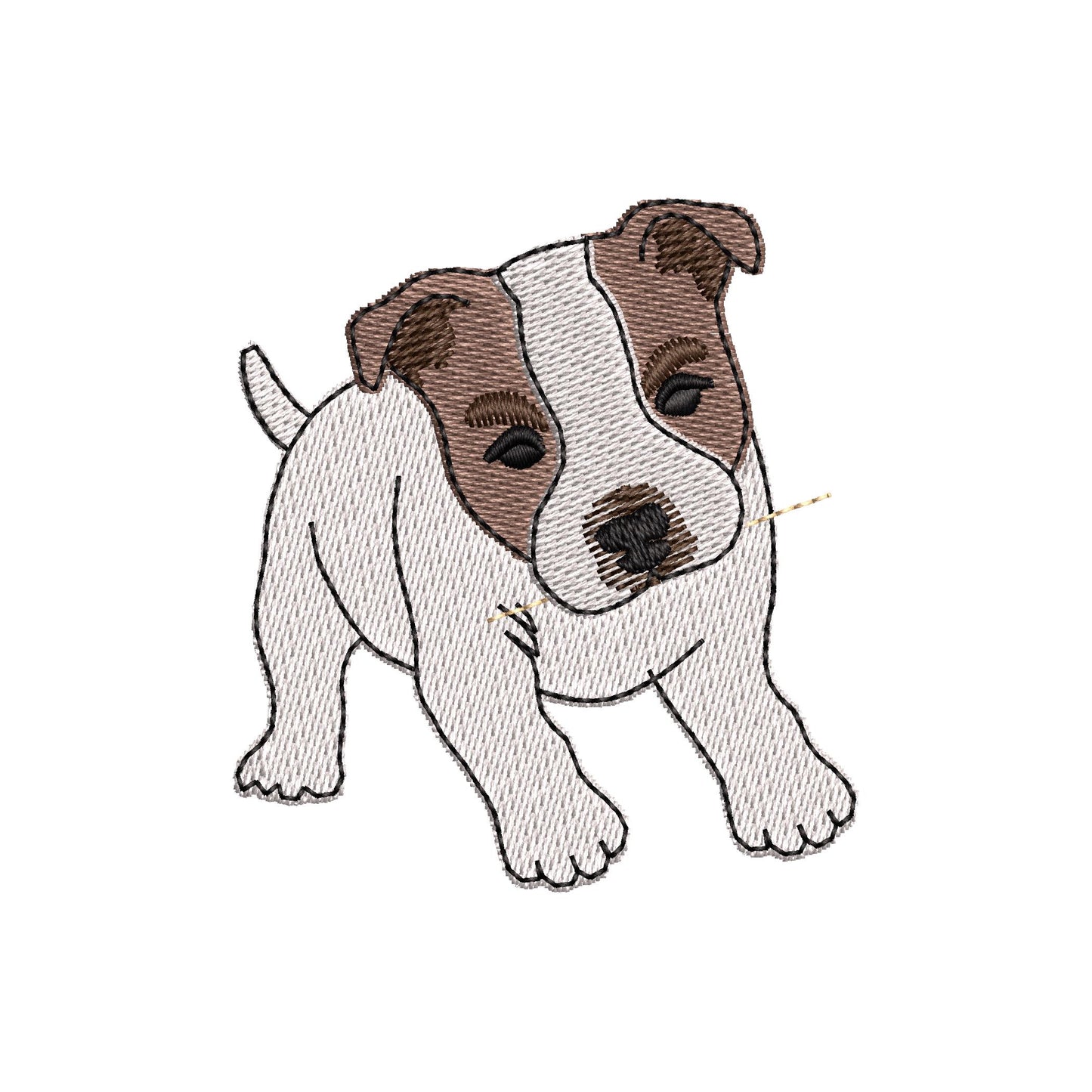 Playing Staffordshire Staffy Stafford Puppy Dog kitchen dish towel animal machine embroidery designs ITH