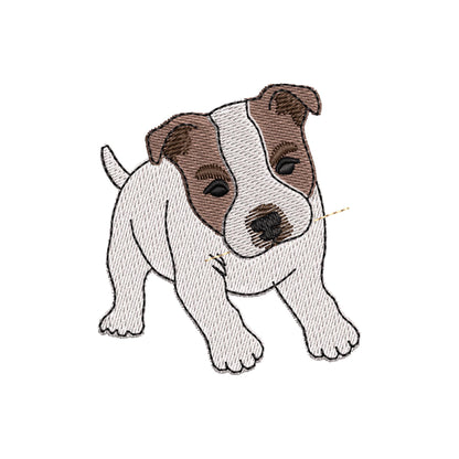 Playing Staffordshire Staffy Stafford Puppy Dog kitchen dish towel animal machine embroidery designs ITH