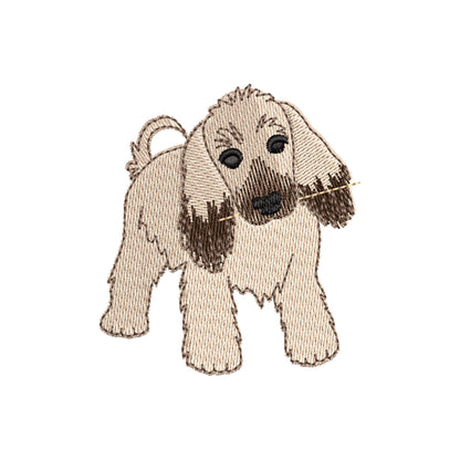 Playing Afghan Hound Puppy Dog Mama kitchen dish towel pet animal machine embroidery designs ITH