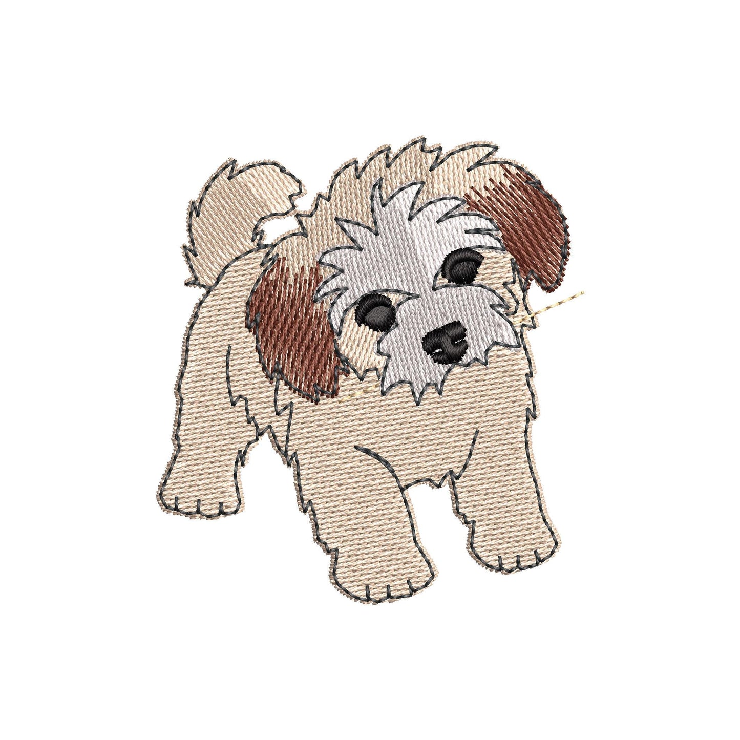 Playing Peekaboo Puppy Dog Mama kitchen dish towel pet animal Thief kids machine embroidery designs ITH