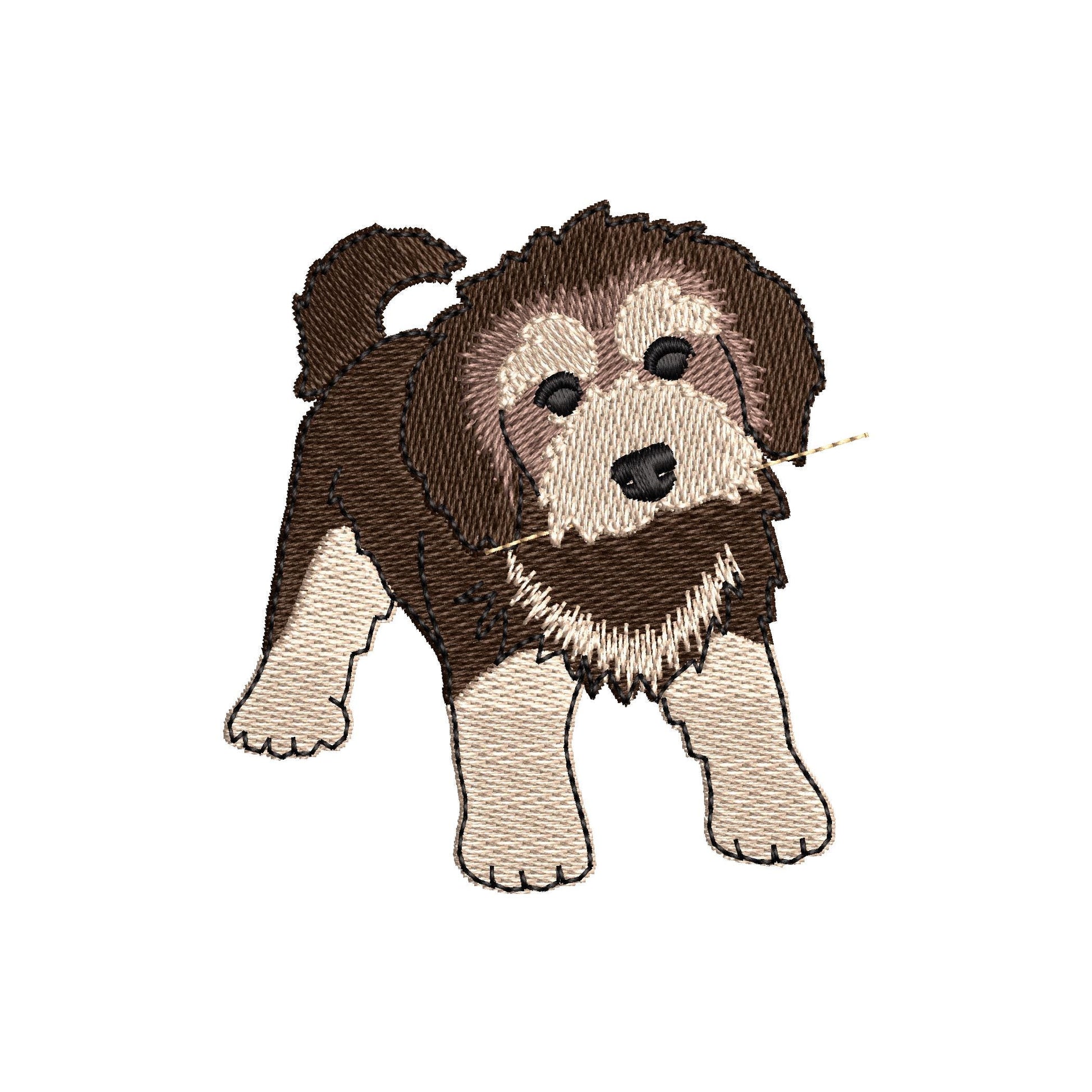 Playing Shepadoodle Puppy Dog Mama kitchen dish towel pet animal Thief kids machine embroidery designs ITH