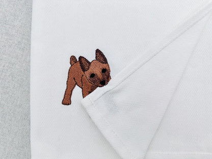 Playing Belgian Malinois Puppy Dog Mama kitchen dish towel pet animal Thief machine embroidery designs ITH