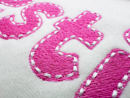 Fill stitch Melany FONT with hand-stitch look top machine embroidery designs kids fancy Alphabet