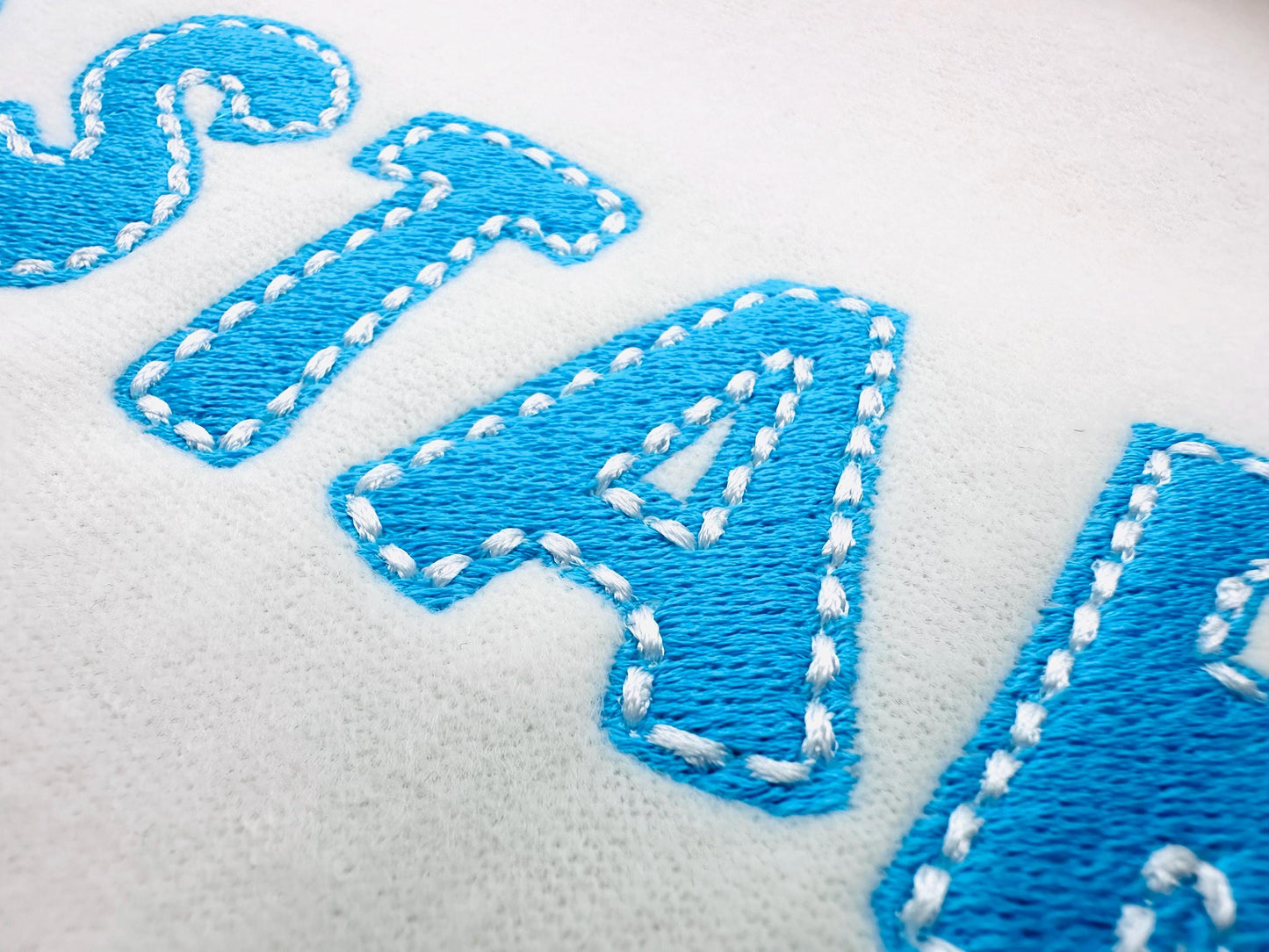 Fill stitch Pop Font with hand-stitch look top machine embroidery designs kids Alphabet