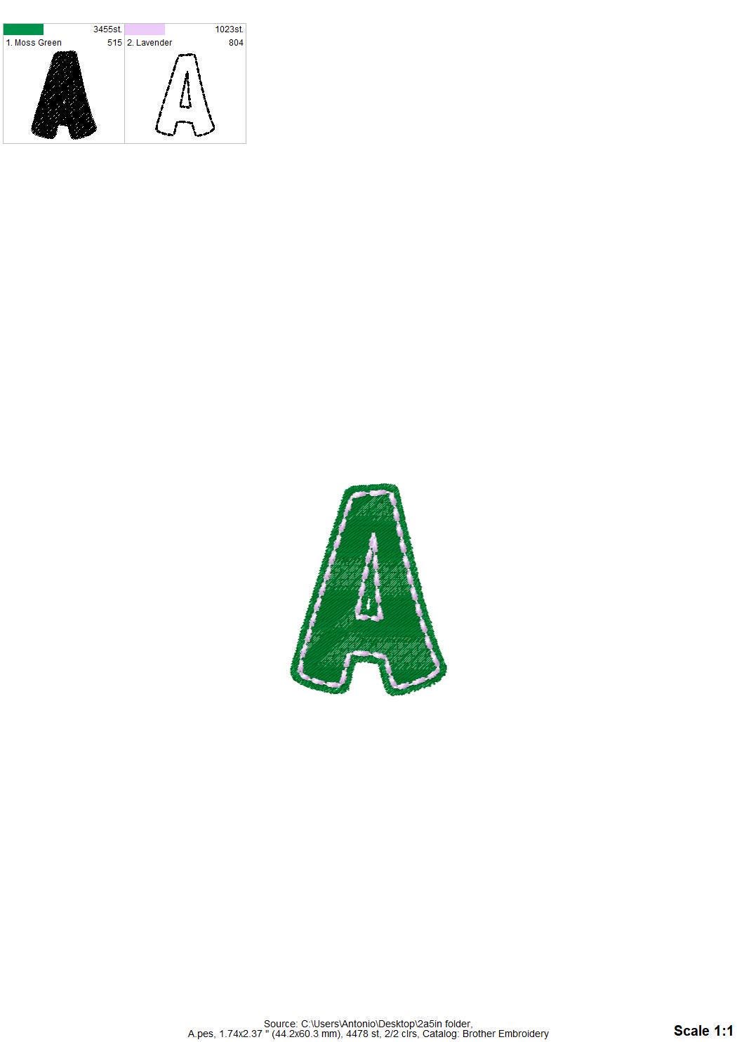 Fill stitch Pop Font with hand-stitch look top machine embroidery designs kids Alphabet