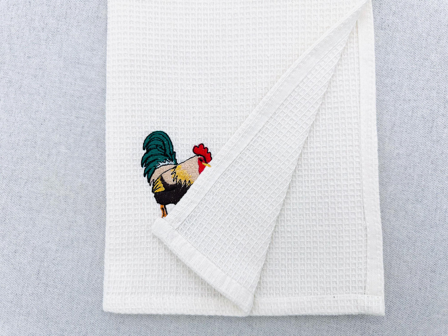 Playing Rooster Animal Thief kitchen dish towel Farm bird Chicken Mama machine embroidery designs ITH