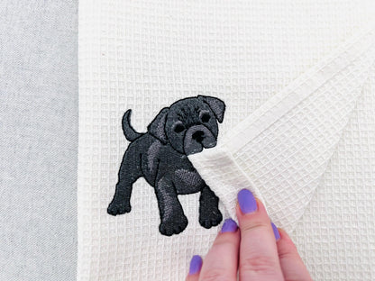 Playing Little Cane Corso Puppy Dog Mama kitchen dish towel animal pet kids machine embroidery designs ITH