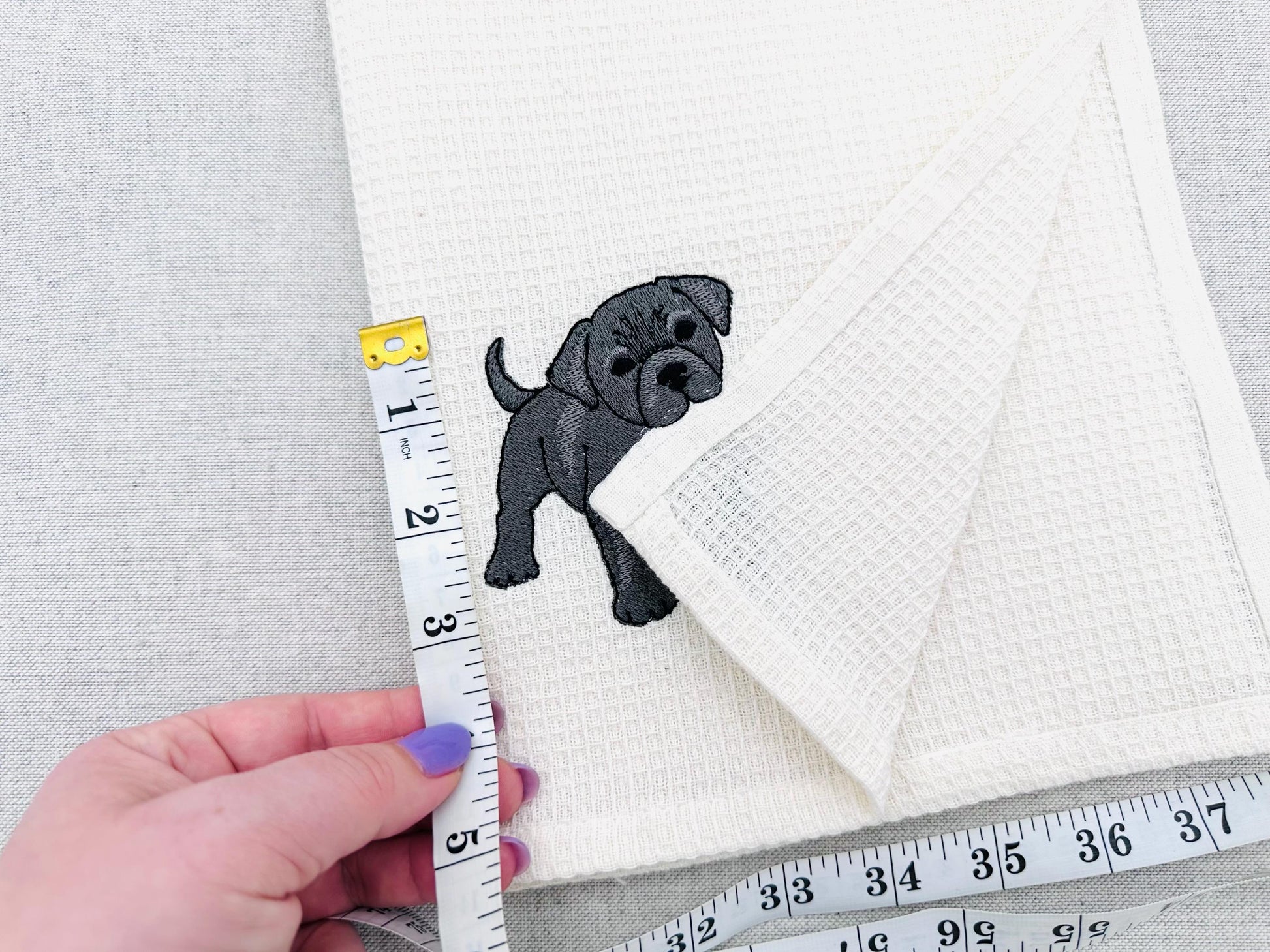 Playing Little Cane Corso Puppy Dog Mama kitchen dish towel animal pet kids machine embroidery designs ITH