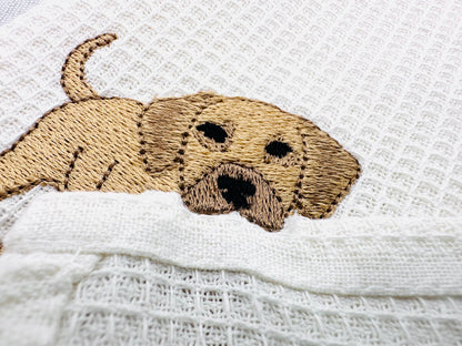 Playing Little Great Dane Puppy Dog Mama kitchen dish towel animal pet kids machine embroidery designs ITH