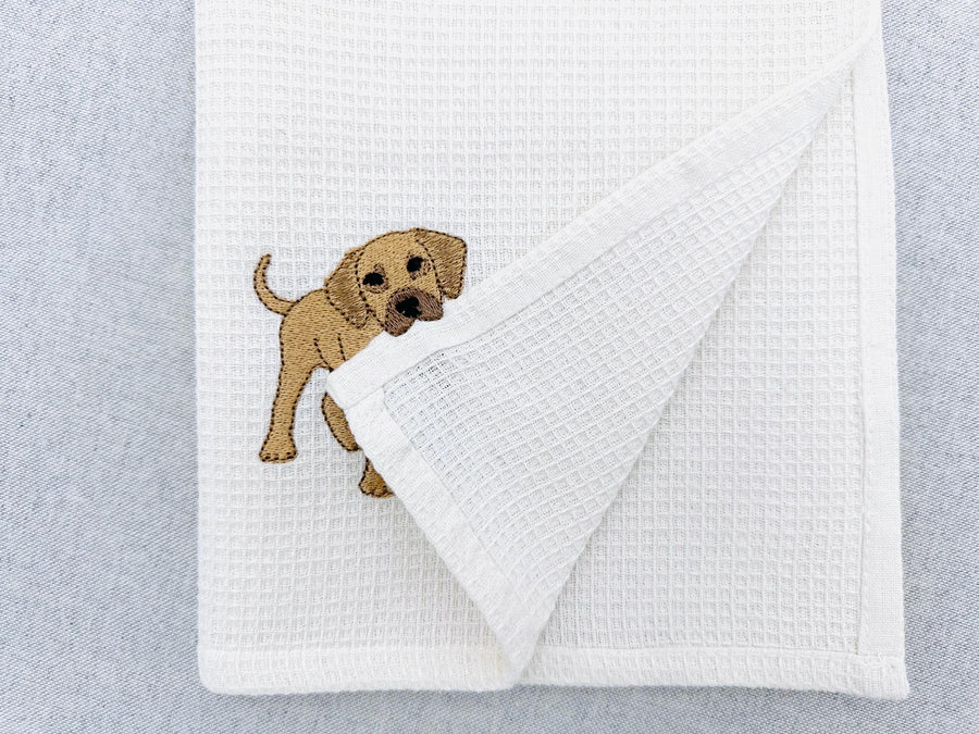Playing Little Great Dane Puppy Dog Mama kitchen dish towel animal pet kids machine embroidery designs ITH