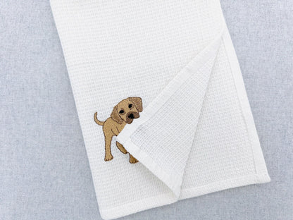 Playing Little Great Dane Puppy Dog Mama kitchen dish towel animal pet kids machine embroidery designs ITH