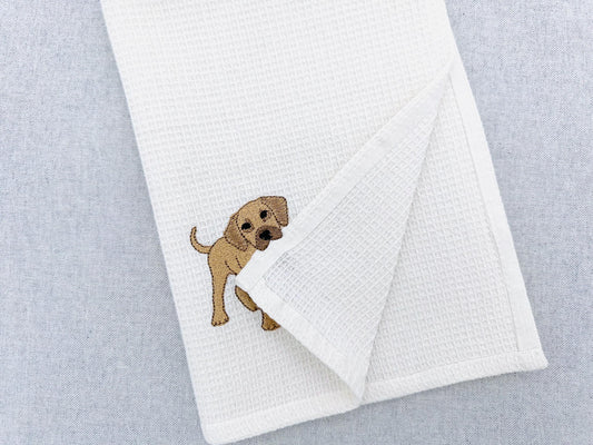 Playing Little Great Dane Puppy Dog Mama kitchen dish towel animal pet kids machine embroidery designs ITH