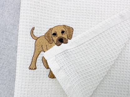 Playing Little Great Dane Puppy Dog Mama kitchen dish towel animal pet kids machine embroidery designs ITH