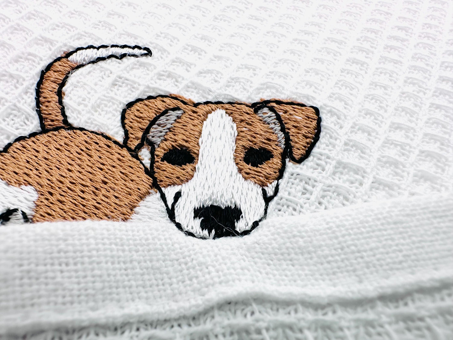 Playing Little Whippet Puppy Dog Mama kitchen dish towel animal pet kids machine embroidery designs ITH