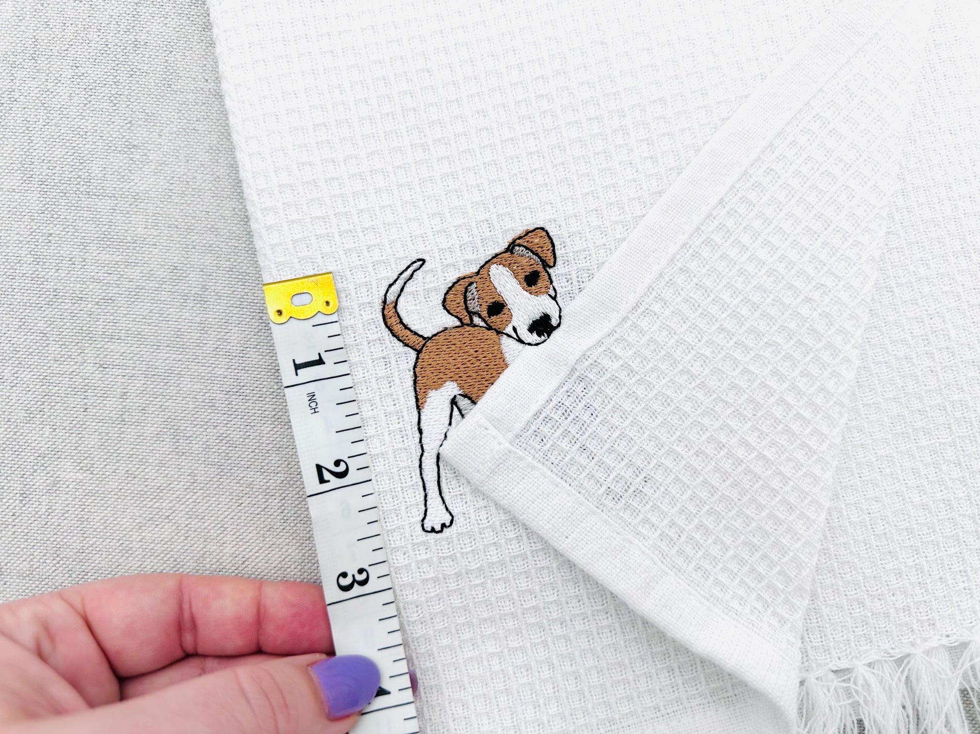 Playing Little Whippet Puppy Dog Mama kitchen dish towel animal pet kids machine embroidery designs ITH