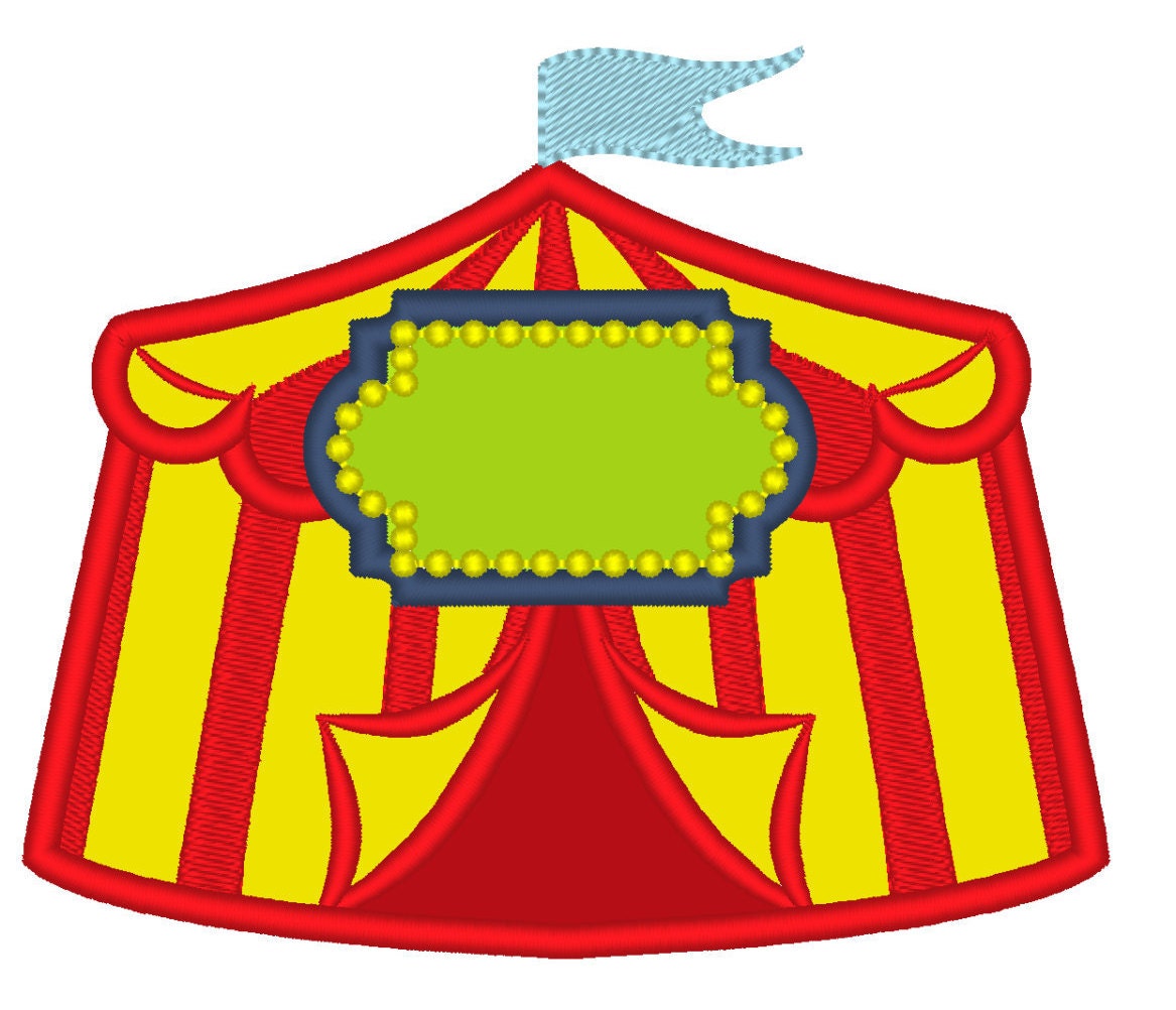 Circus Tent - machine embroidery applique designs Embroidery 4" 5" 6" 7" | PES DST JEF | Artapli