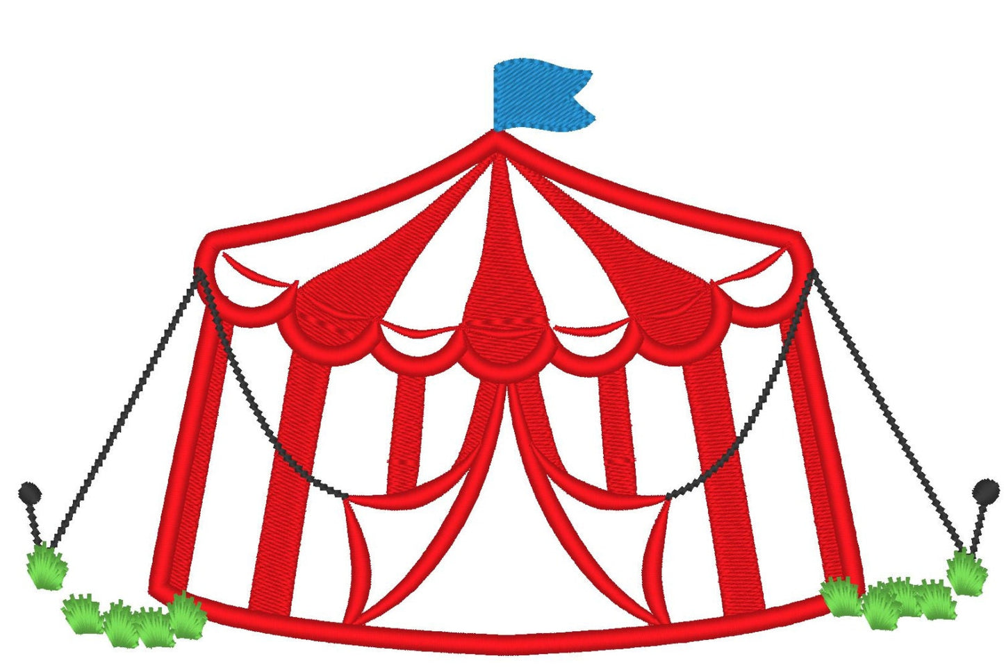 Big Top Circus Tent Applique - image 1