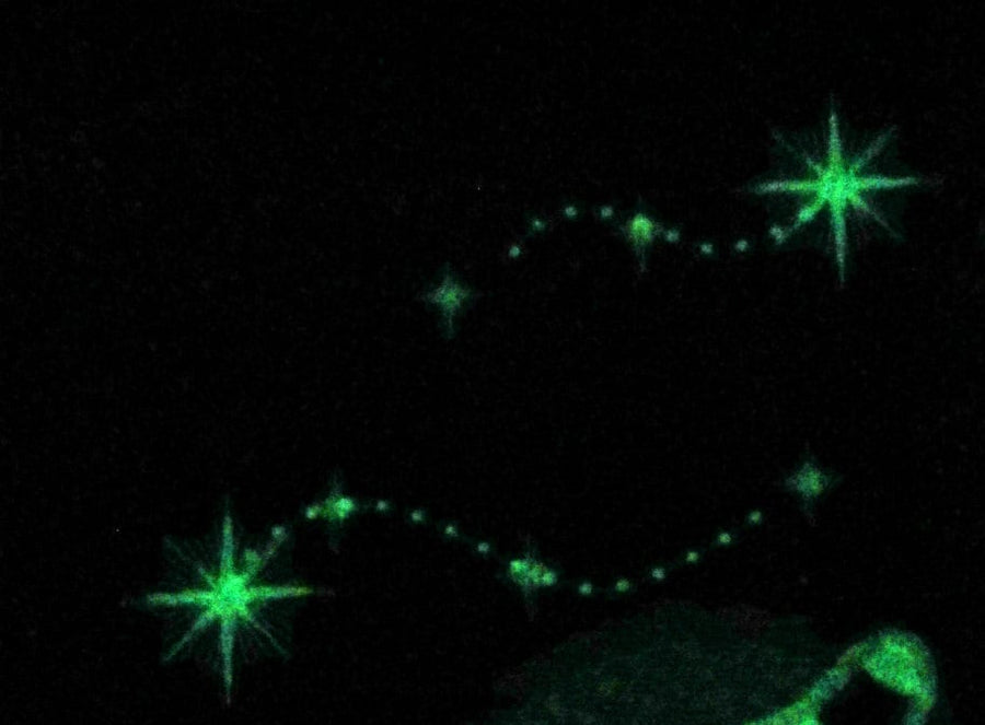 Falling Stars SET of 3 types in multiple sizes glow in the dark machine embroidery designs 