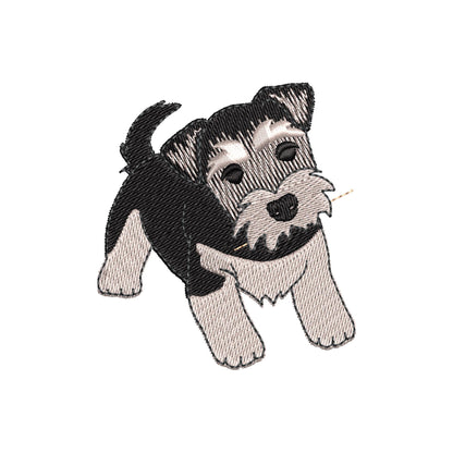 Playing Airedale Terrier Puppy Dog Mama kitchen dish towel pet animal kids machine embroidery designs ITH