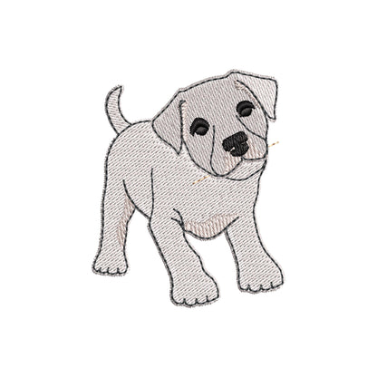 Playing Dogo Argentino Puppy Dog Mama kitchen dish towel pet animal kids machine embroidery designs ITH