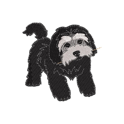 Playing Havanese Havanna Bichon Puppy Dog Mama kitchen dish towel pet animal machine embroidery designs ITH