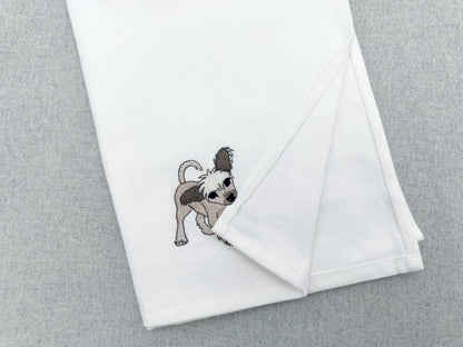 Playing Chinese Crested Puppy Dog Mama kitchen dish towel pet animal kids machine embroidery designs ITH