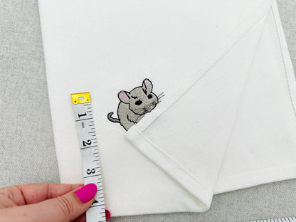Playing Little Baby Mouse Pup Animal Thief kitchen dish towel kids funny machine embroidery designs ITH