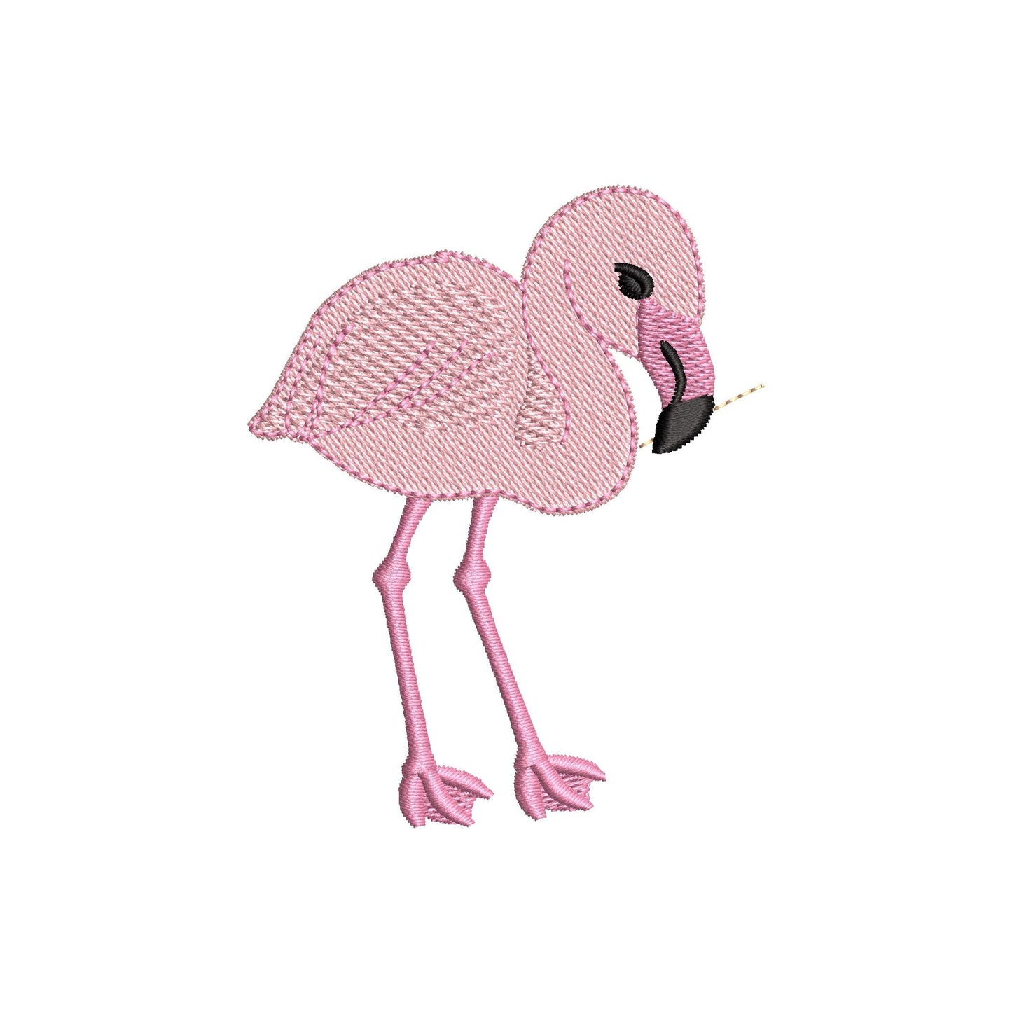 Playing Little Baby Flamingo bird kitchen dish towel animal Thief kids machine embroidery designs ITH