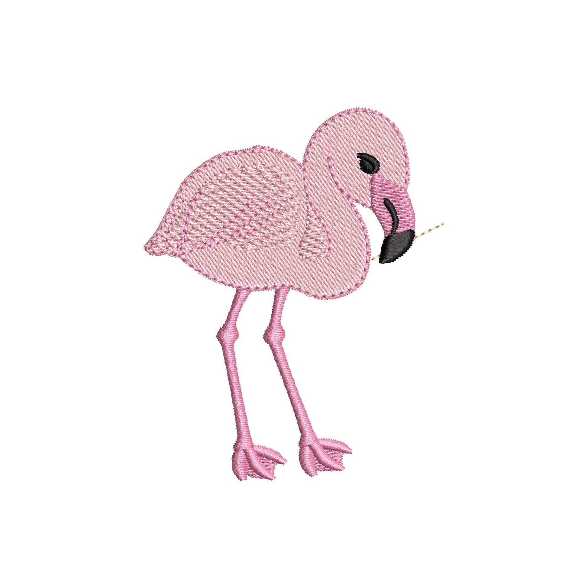 Playing Little Baby Flamingo bird kitchen dish towel animal Thief kids machine embroidery designs ITH