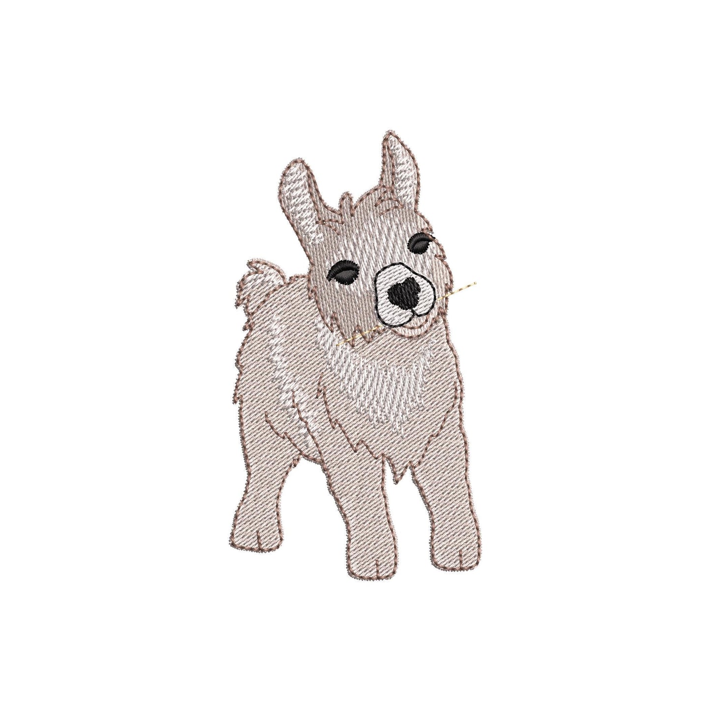 Playing Baby Llama Cria Alpaca kitchen dish towel Farm animal Thief kids machine embroidery designs ITH