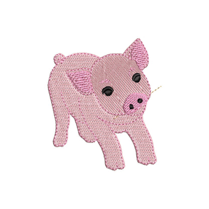 Playing Little Baby Pig Piglet Piggie kitchen dish towel Farm animal kids machine embroidery designs ITH