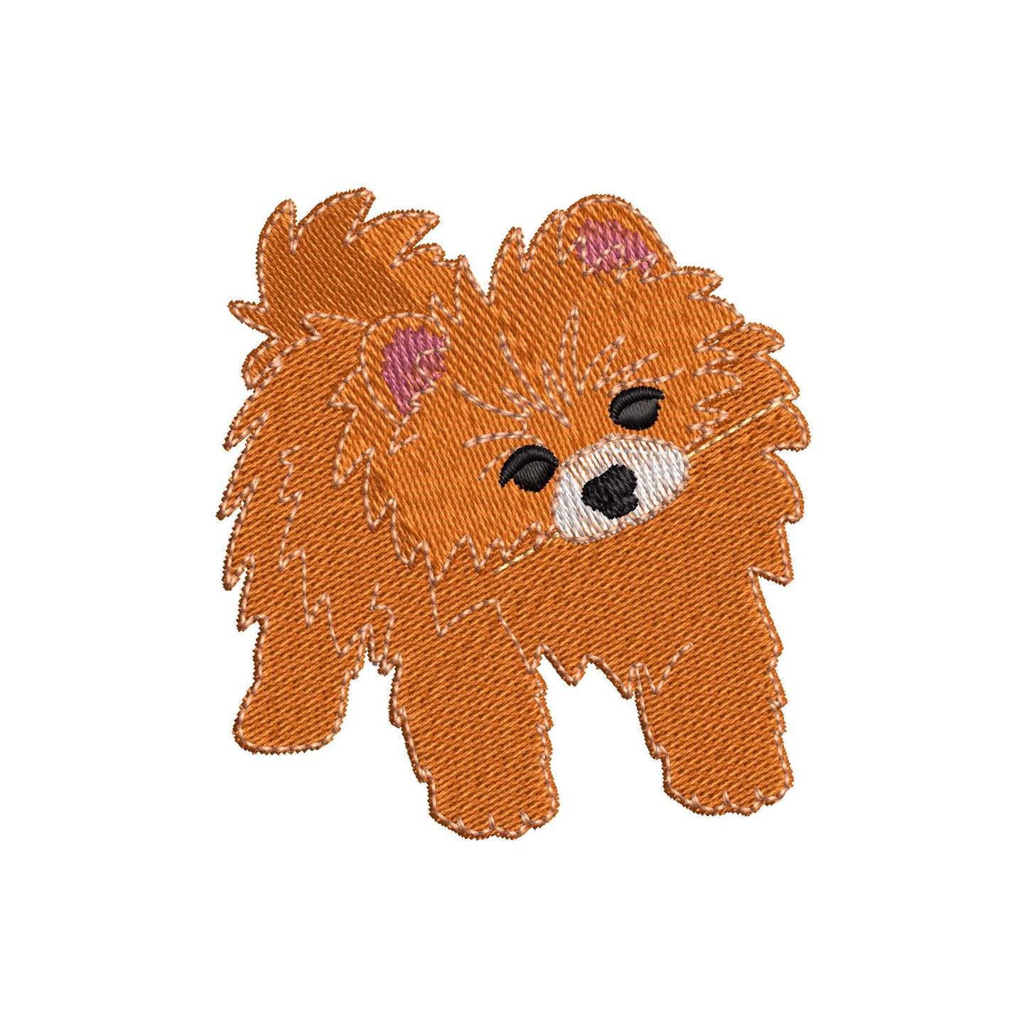 Playing little Spitz Puppy Dog Mama kitchen dish towel pet animal kids machine embroidery designs ITH