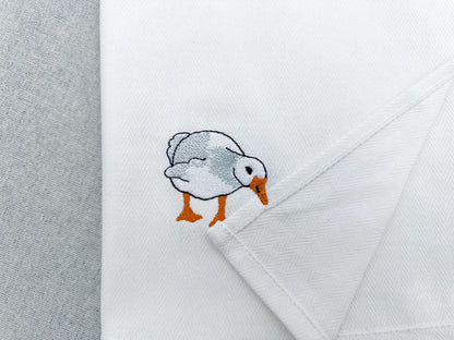 Playing Silly Goose Gosling Farm bird kitchen dish towel animal Thief kids machine embroidery designs ITH