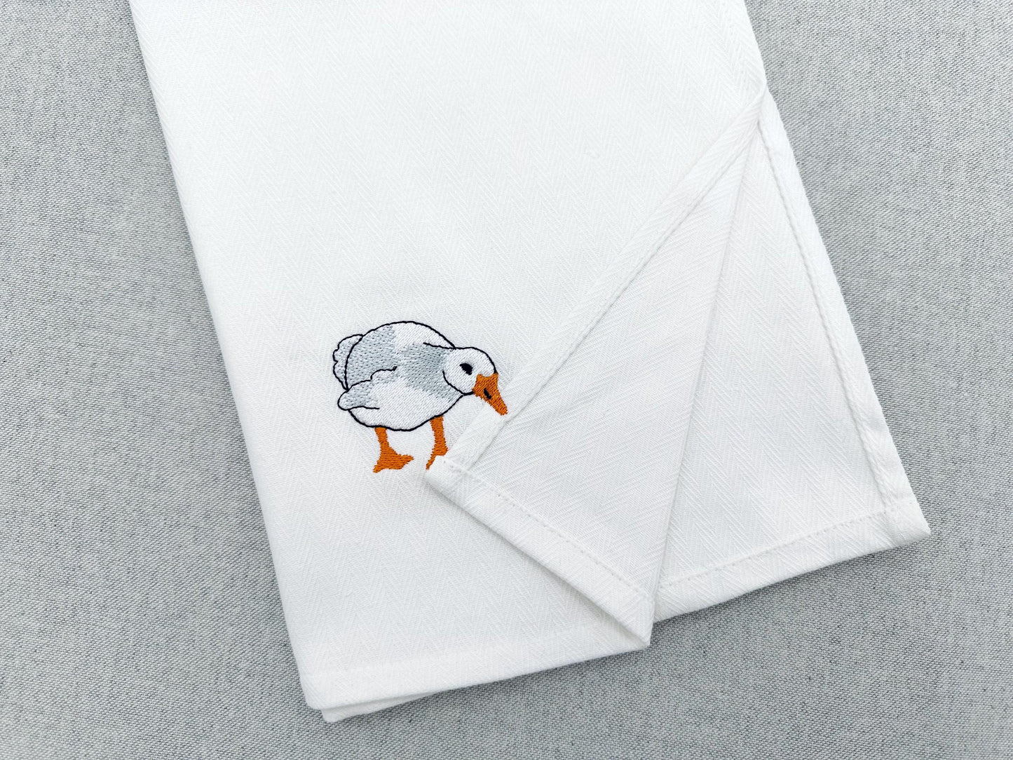 Playing Silly Goose Gosling Farm bird kitchen dish towel animal Thief kids machine embroidery designs ITH