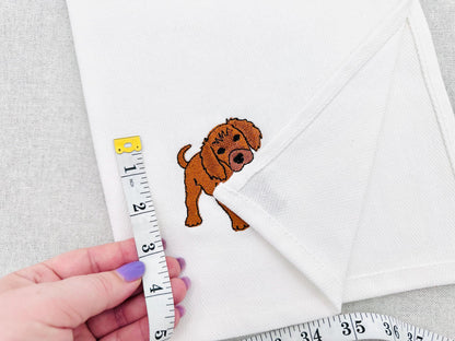 Playing little Setter Puppy Dog Mama kitchen dish towel pet animal kids machine embroidery designs ITH