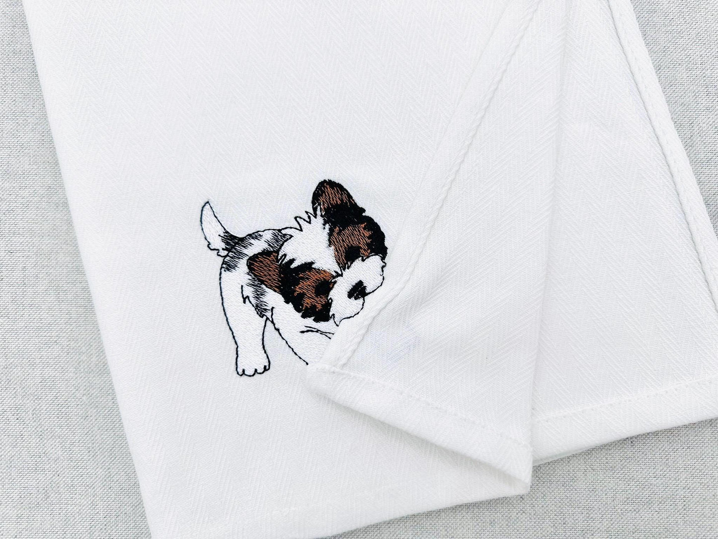 Playing Biewer Terrier Puppy Dog Mama kitchen dish towel pet animal kids machine embroidery designs ITH