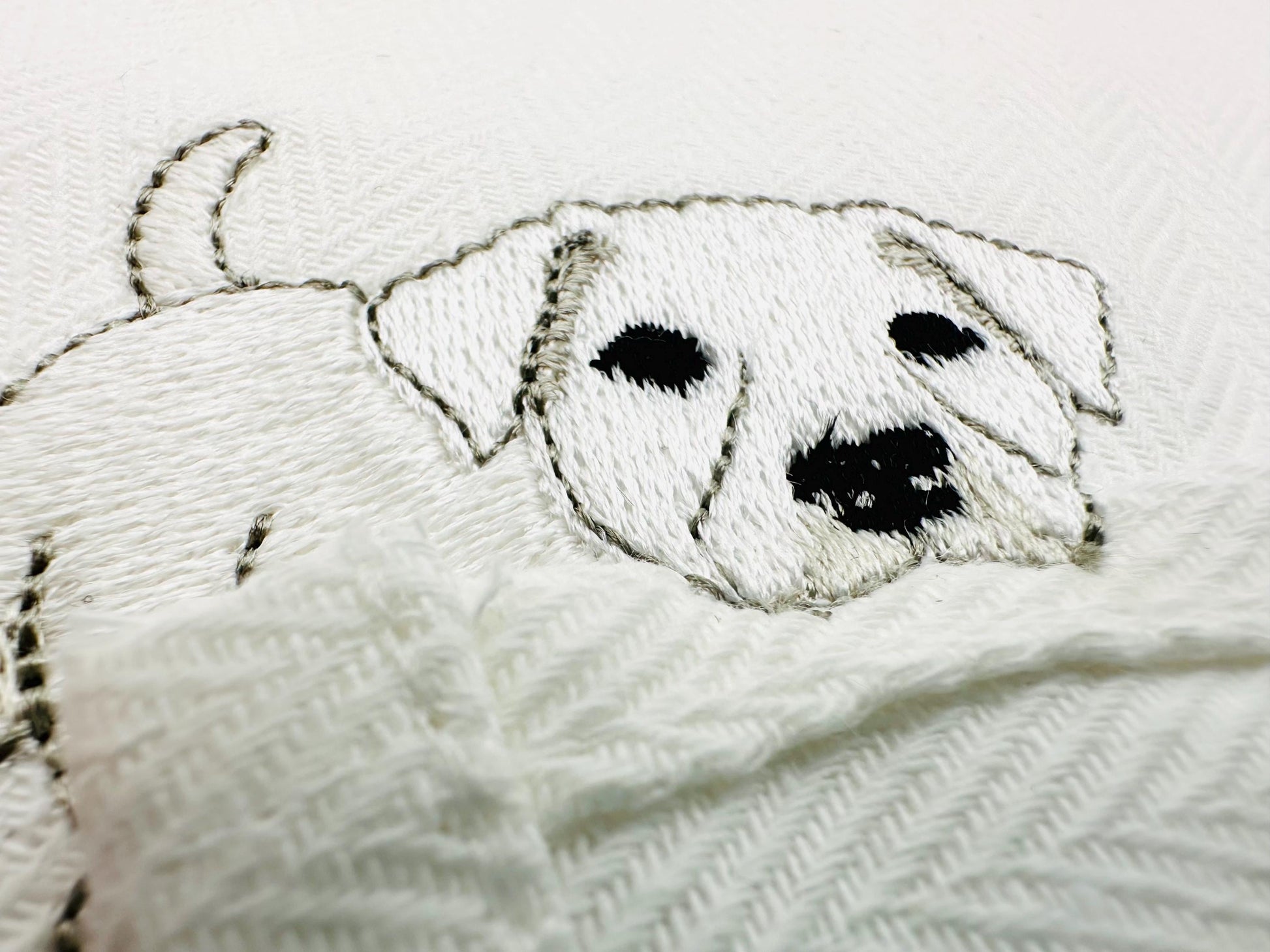 Playing Dogo Argentino Puppy Dog Mama kitchen dish towel pet animal kids machine embroidery designs ITH