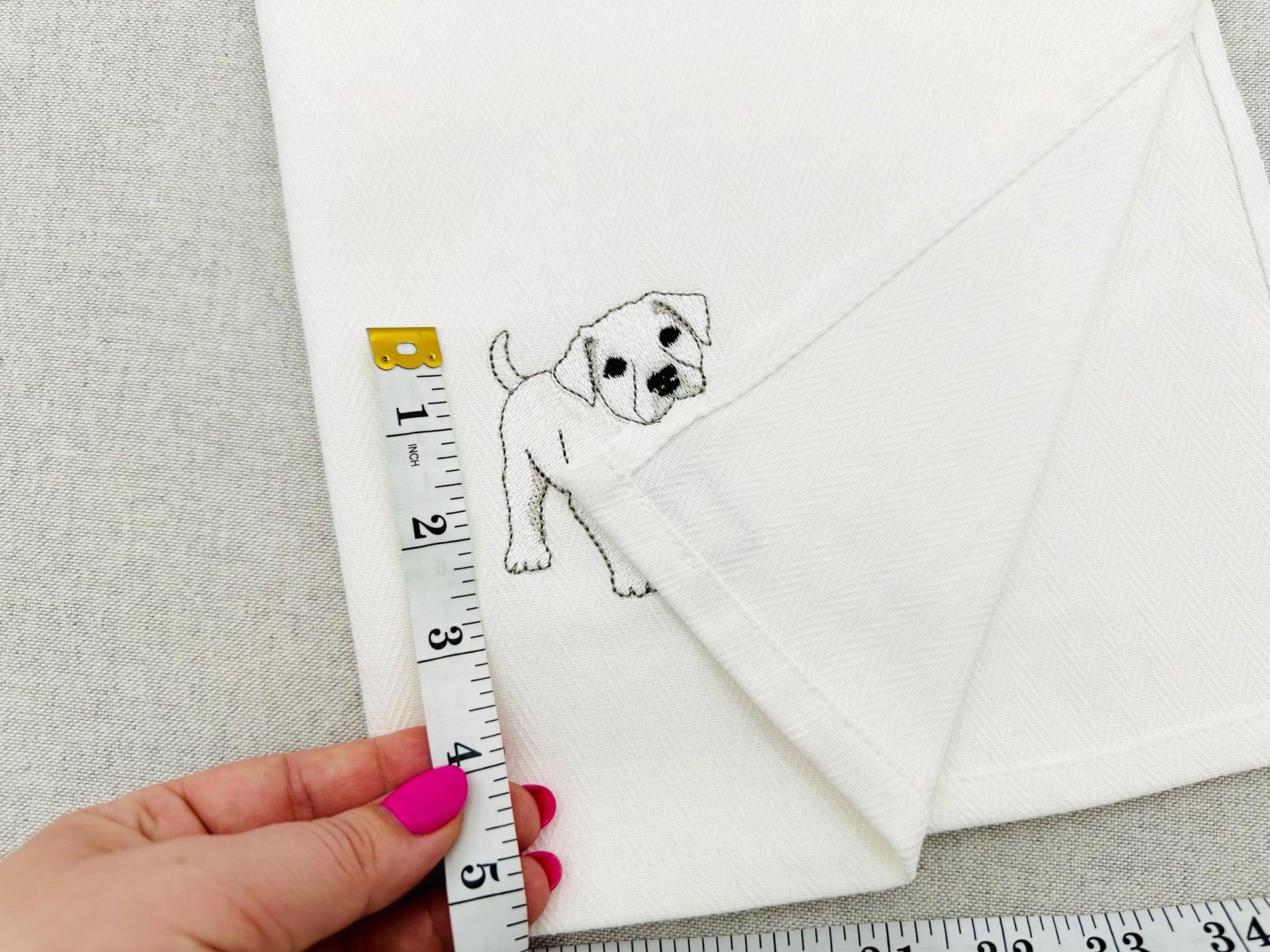 Playing Dogo Argentino Puppy Dog Mama kitchen dish towel pet animal kids machine embroidery designs ITH