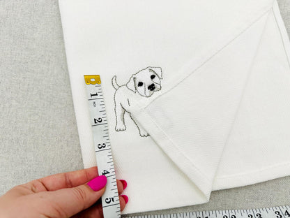Playing Dogo Argentino Puppy Dog Mama kitchen dish towel pet animal kids machine embroidery designs ITH