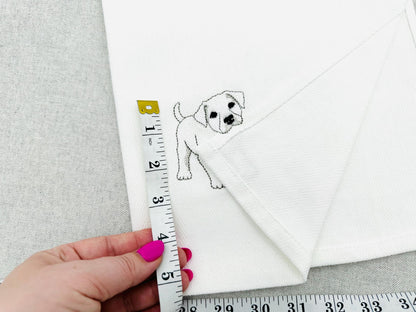 Playing Dogo Argentino Puppy Dog Mama kitchen dish towel pet animal kids machine embroidery designs ITH