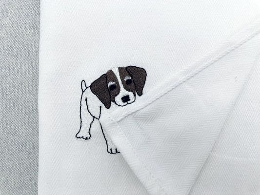 Playing German Shorthaired Pointer Puppy Dog Mama kitchen dish towel pet animal machine embroidery designs ITH